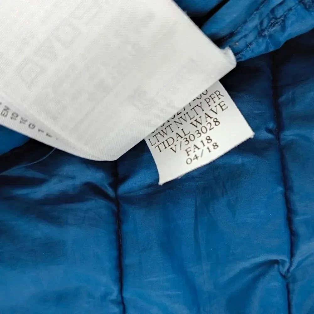Gap kids Blue Puffer Coat -XL Lightweight Packable Travel